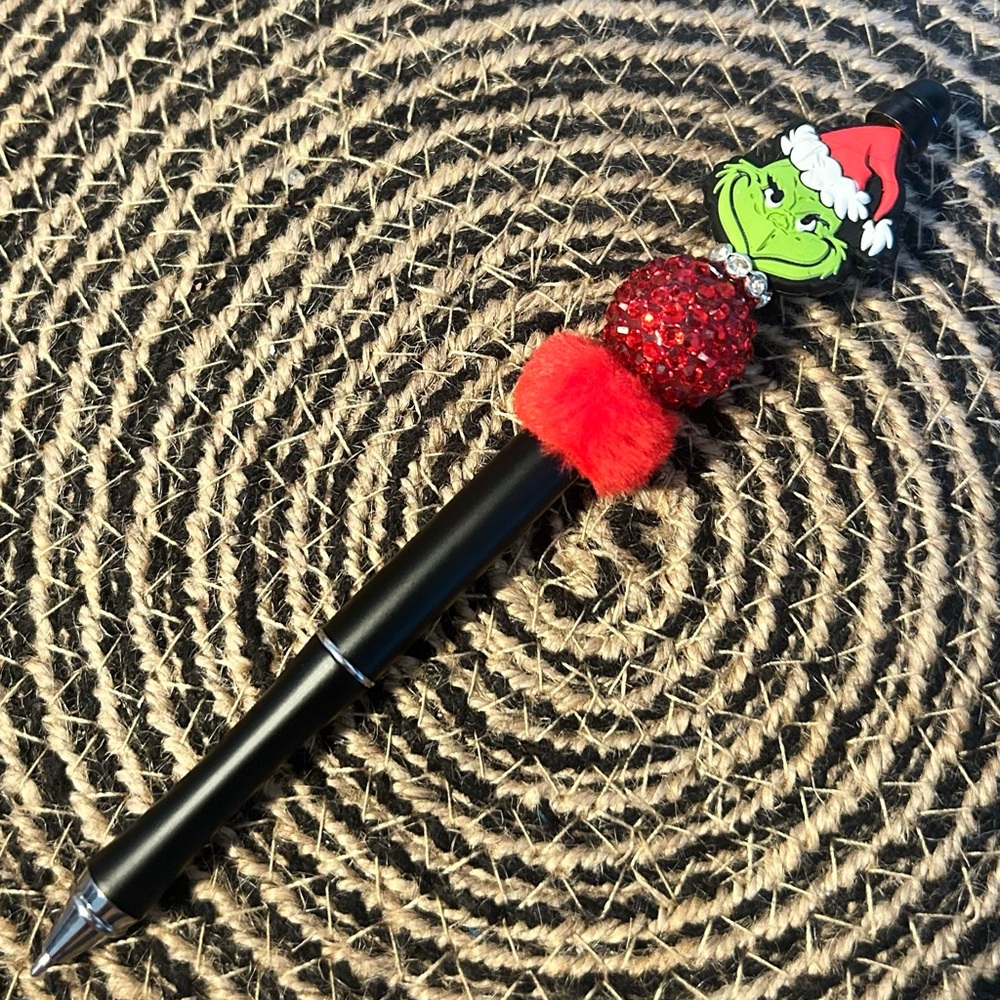 Grinch Beaded Pen